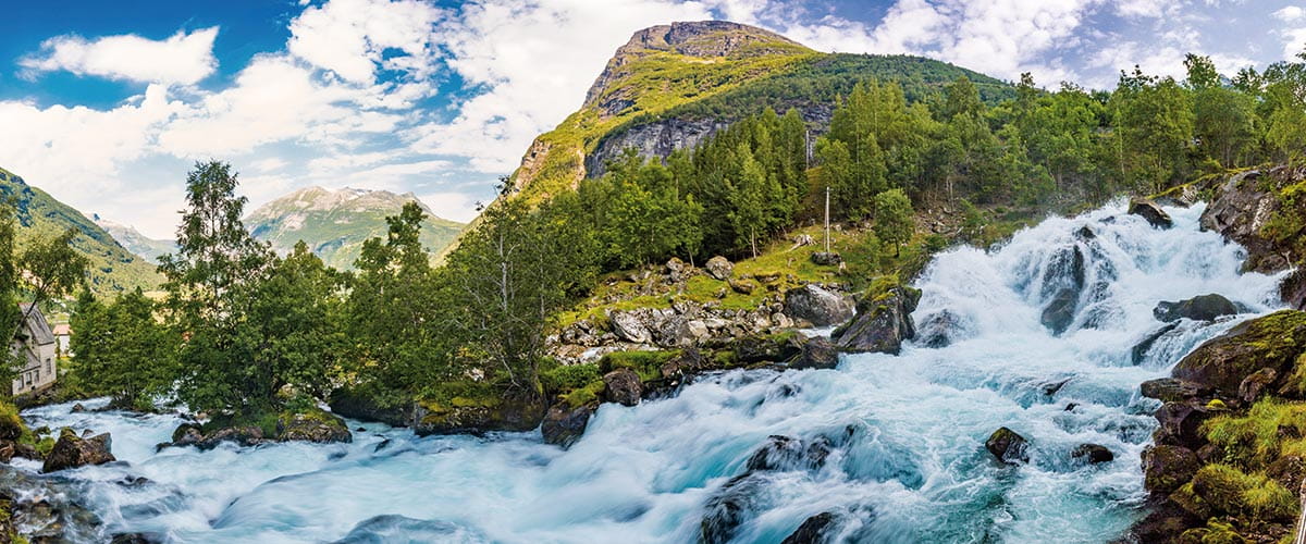 Storfossen waterfall near Geiranger